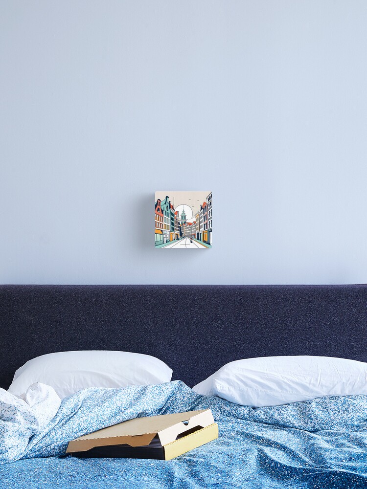 Thumbnail 2 of 3, Canvas Print, Amsterdam City Skyline Drawing designed and sold by Patricks-Art.