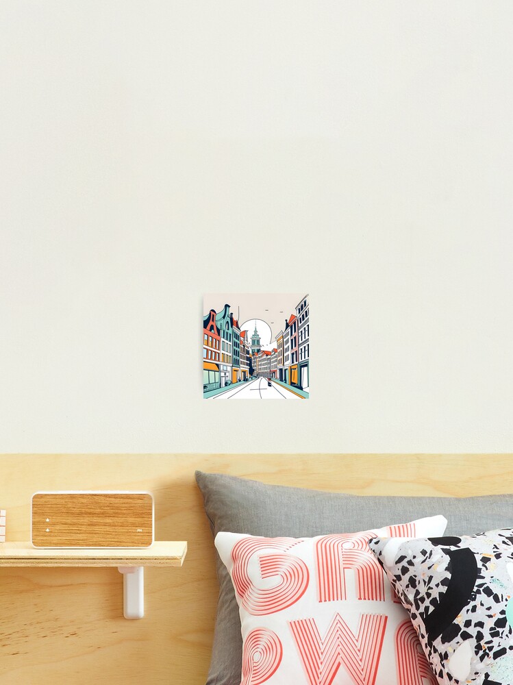 Thumbnail 2 of 3, Photographic Print, Amsterdam City Skyline Drawing designed and sold by Patricks-Art.