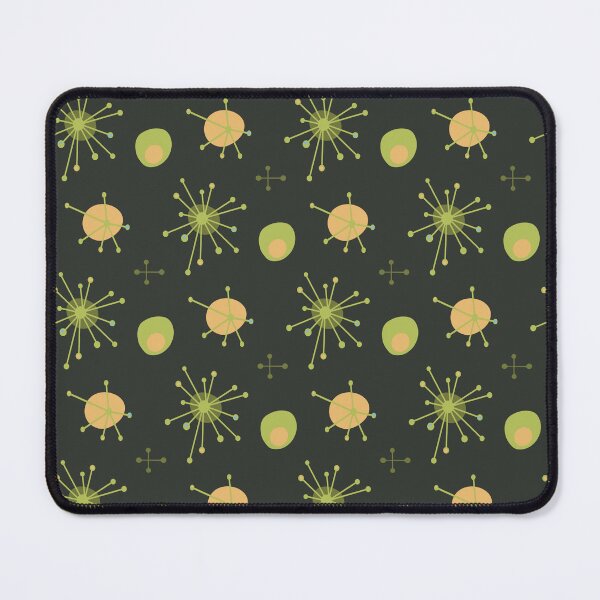 Item preview, Atomic Mid Century Starburst Pattern Green Orange designed and sold by trdstudio.