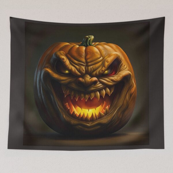 Item preview, Evil Halloween pumpkin designed and sold by JackFreestone.