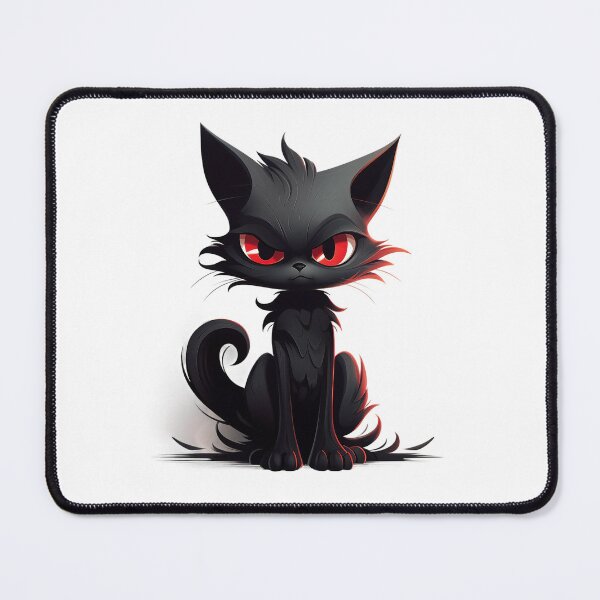 Item preview, Halloween Whimsical Cat Stylized Black and Red designed and sold by Geeknip.