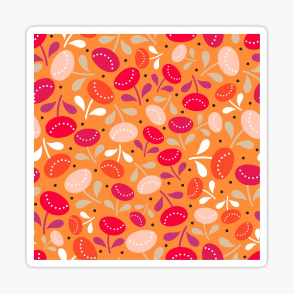 Item preview, Bright floral flower pattern designed and sold by Nicola-Rowe.
