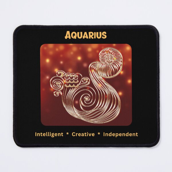 Item preview, Aquarius Zodiac Symbol with a Modern Flare designed and sold by Lure7-Art.