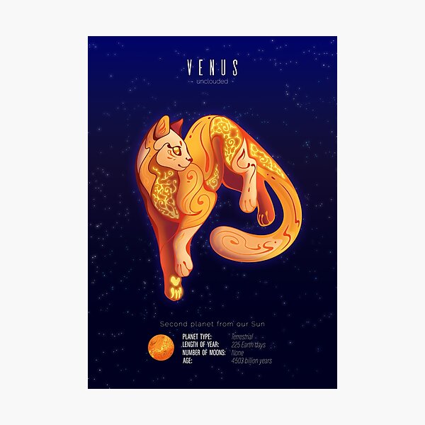 Item preview, Venus Unclouded Cat Planet designed and sold by ChocolateRaisin.