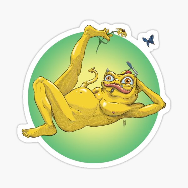 Imp's Day Off- Circular Motif Sticker