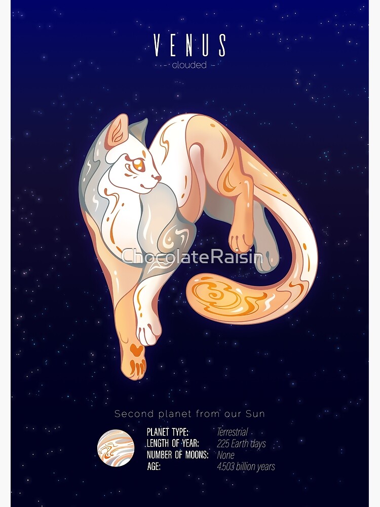 Thumbnail 3 of 3, Photographic Print, Venus Clouded Cat Planet designed and sold by ChocolateRaisin.