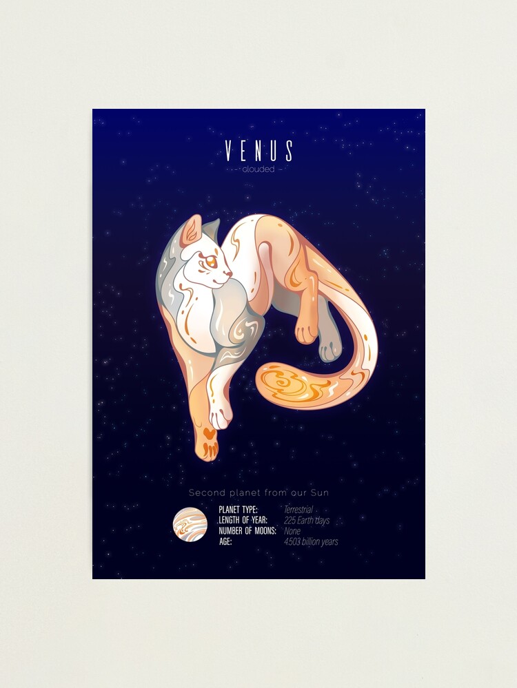 Thumbnail 1 of 3, Photographic Print, Venus Clouded Cat Planet designed and sold by ChocolateRaisin.