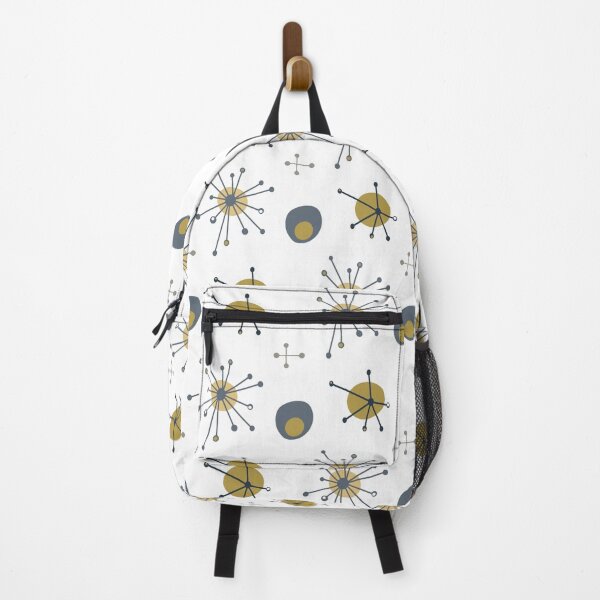 Item preview, Atomic Mid Century Starburst Pattern Navy Mustard Grey designed and sold by trdstudio.