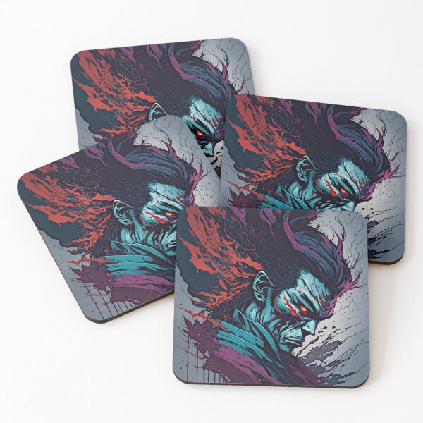 Item preview, "Vector art skillfully blends vibrant shades of blue in a devil tattoo style, creating a captivating splash of colors." designed and sold by Best-Art-32.
