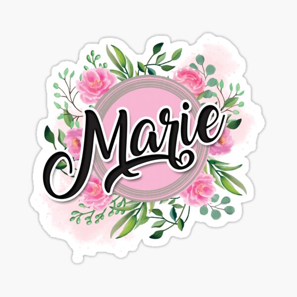 Marie Name Tag Stickers for Sale | Redbubble