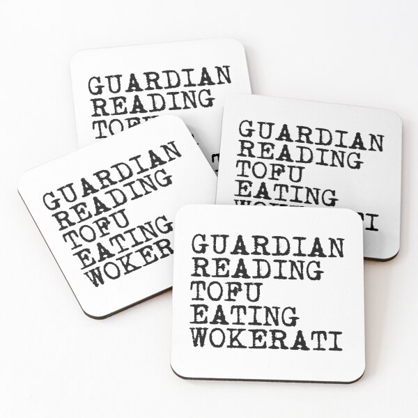 Item preview, Guardian Reading Tofu Eating Wokerati designed and sold by GraphiGroove.