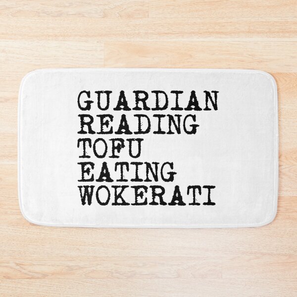 Item preview, Guardian Reading Tofu Eating Wokerati designed and sold by GraphiGroove.
