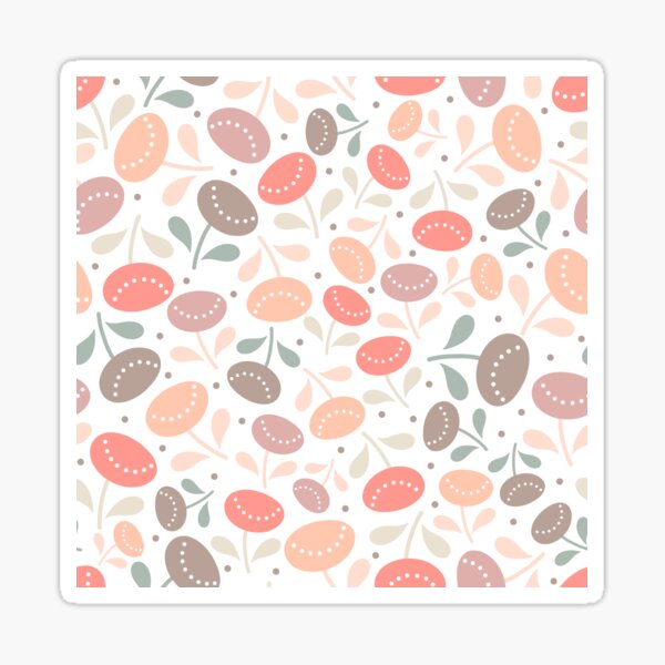 Item preview, Floral flower muted soft peach botanical pattern designed and sold by Nicola-Rowe.
