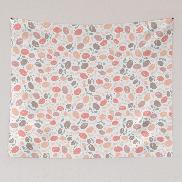 Item preview, Floral flower muted soft peach botanical pattern designed and sold by Nicola-Rowe.