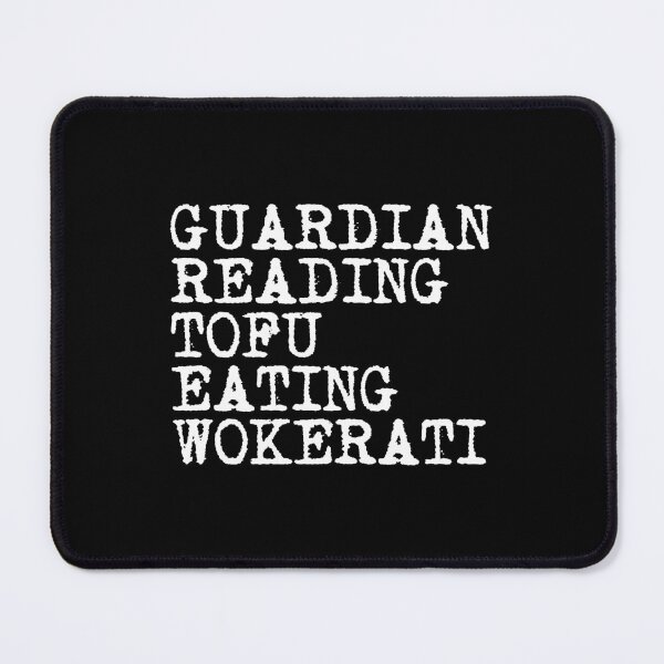 Item preview, Guardian Reading Tofu Eating Wokerati designed and sold by GraphiGroove.