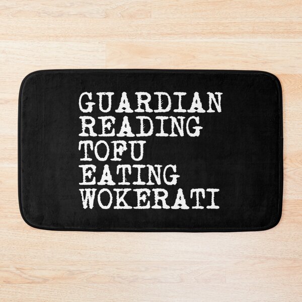 Item preview, Guardian Reading Tofu Eating Wokerati designed and sold by GraphiGroove.
