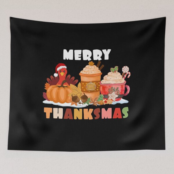 Item preview, Funny Merry Thanksmas Coffee Turkey Thanksgiving Christmas designed and sold by Sasikharn.