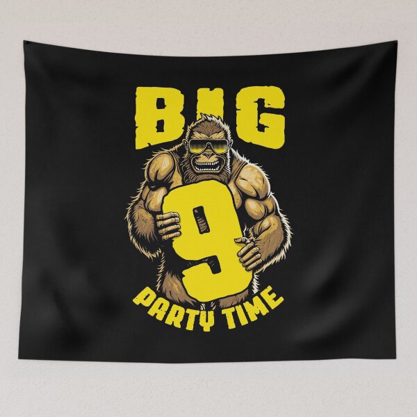 Item preview, Bigfoot 9th Birthday Funny Big Party Time 9 Year Old Kids designed and sold by GrandeDuc.