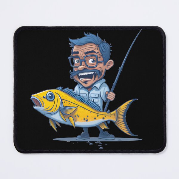 Item preview, Angler Poses with His Prize Catch designed and sold by ratchawoot.