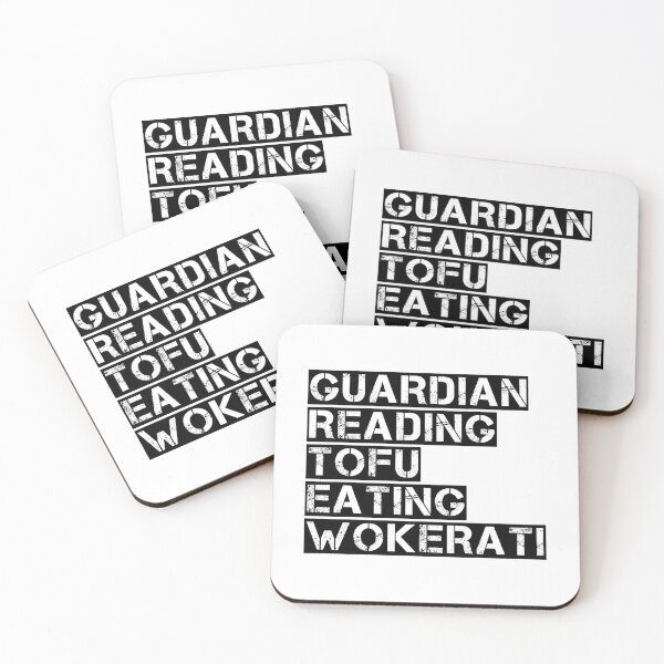 Item preview, Guardian Reading Tofu Eating Wokerati designed and sold by GraphiGroove.
