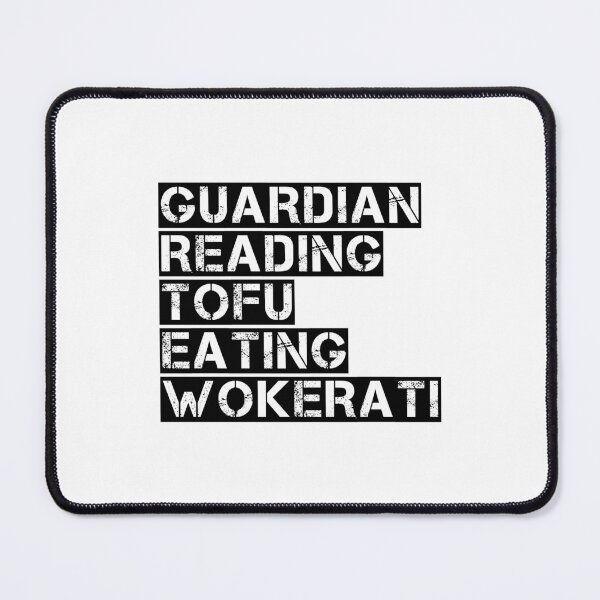 Item preview, Guardian Reading Tofu Eating Wokerati designed and sold by GraphiGroove.