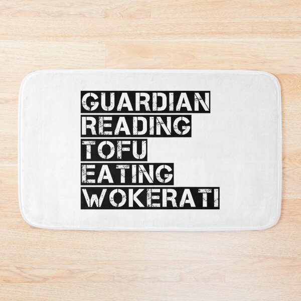 Item preview, Guardian Reading Tofu Eating Wokerati designed and sold by GraphiGroove.