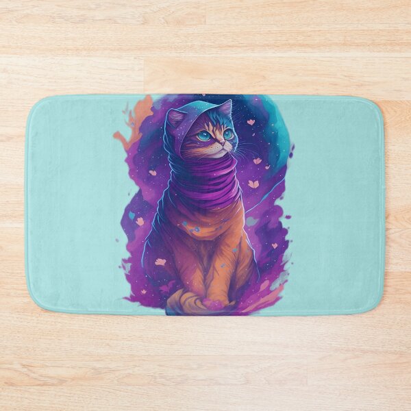 Item preview, Galaxy Cat in Veil - Cute and Cosmic Design designed and sold by alaa-mously.