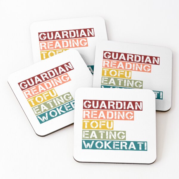 Item preview, Guardian Reading Tofu Eating Wokerati designed and sold by GraphiGroove.
