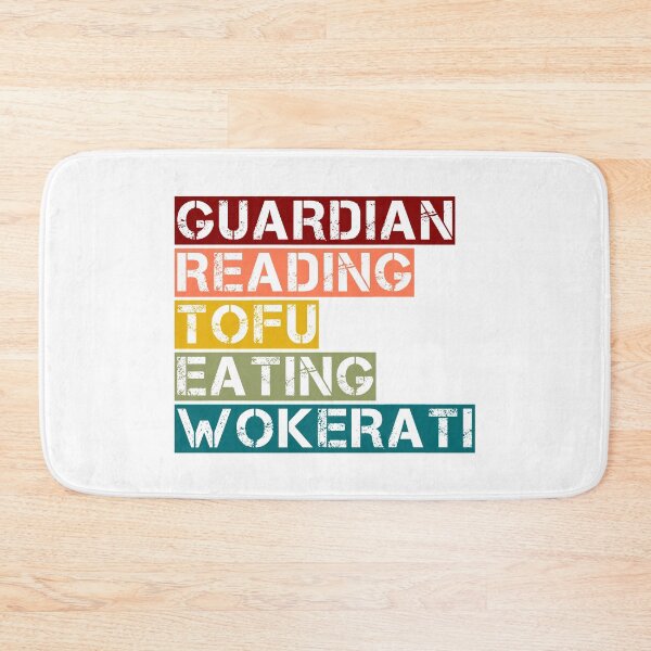 Item preview, Guardian Reading Tofu Eating Wokerati designed and sold by GraphiGroove.