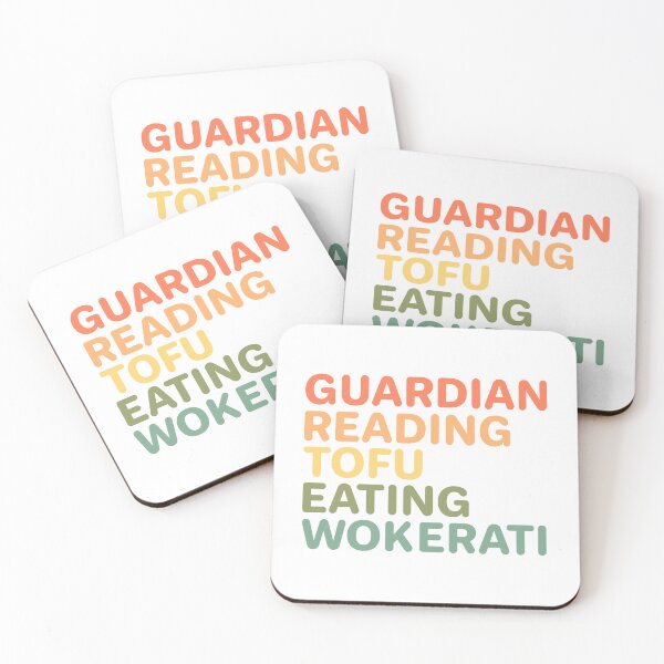 Item preview, Guardian Reading Tofu Eating Wokerati designed and sold by GraphiGroove.