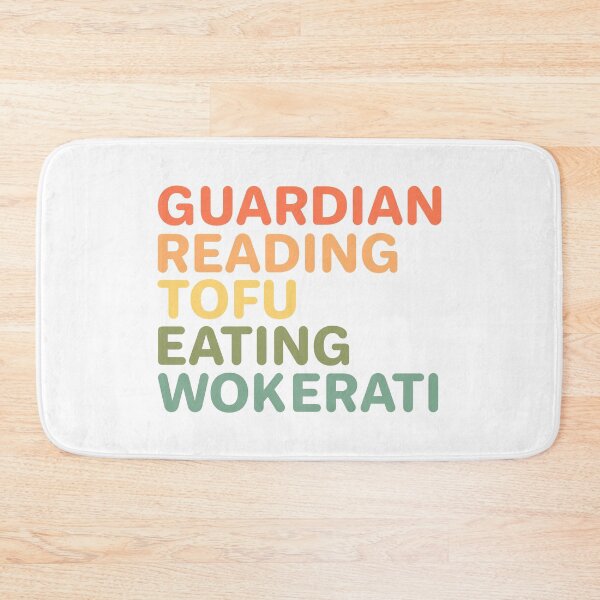 Item preview, Guardian Reading Tofu Eating Wokerati designed and sold by GraphiGroove.