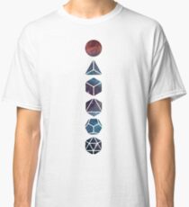 Platonic Solids, Vertical with Nebula Classic T-Shirt
