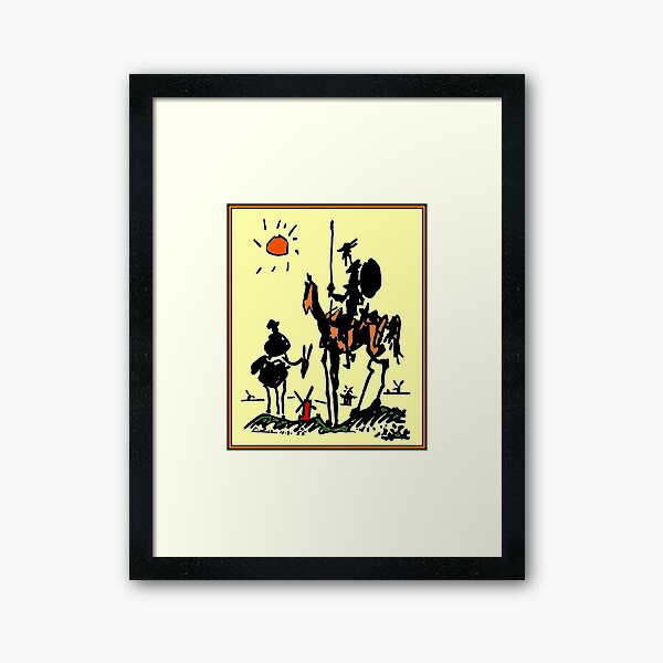 DON QUIXOTE : Vintage 1955 Picasso Painting Print Framed Art Print