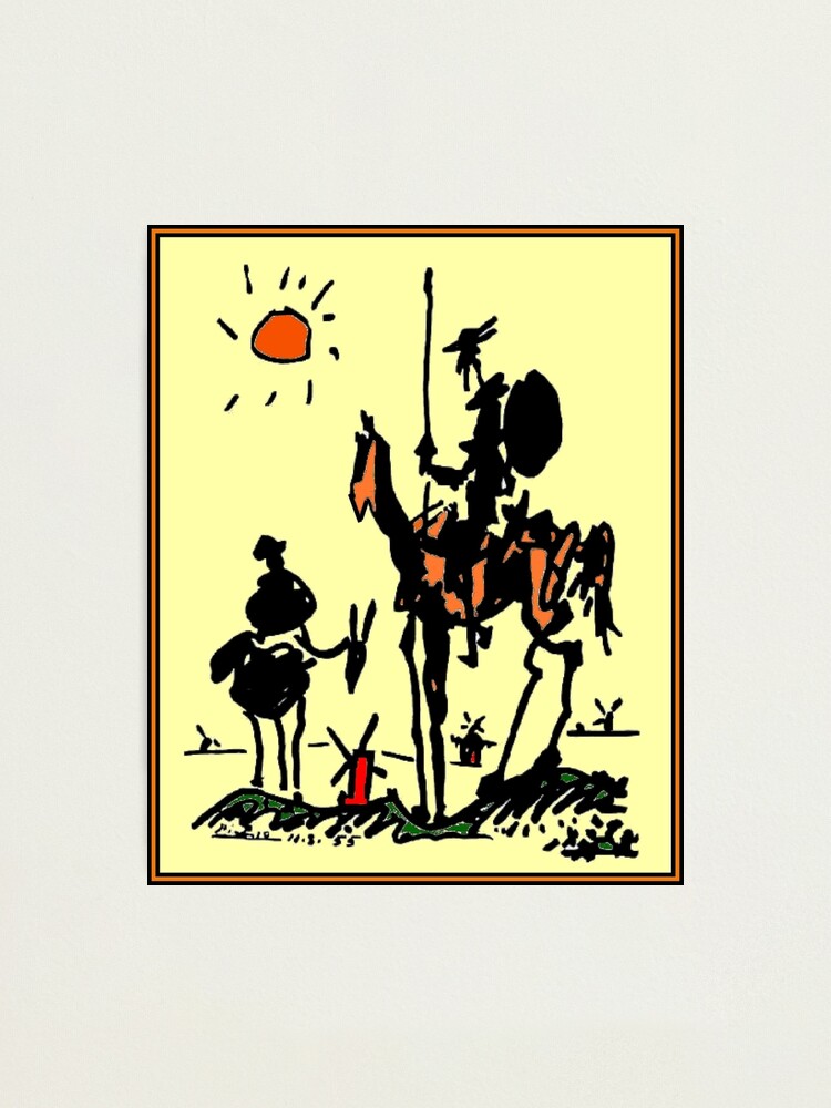 Don Quixote & Sancho Panza (Sketch by Pablo Picasso) 1955 | Art, Painting, Picasso  don quixote