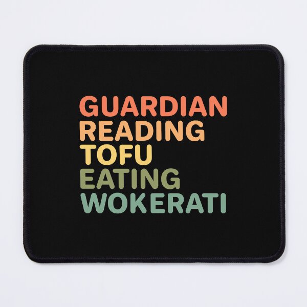 Item preview, Guardian Reading Tofu Eating Wokerati designed and sold by GraphiGroove.