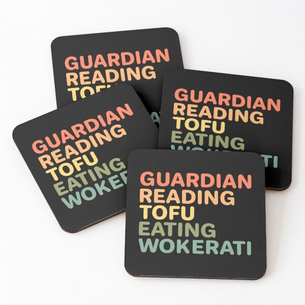 Item preview, Guardian Reading Tofu Eating Wokerati designed and sold by GraphiGroove.