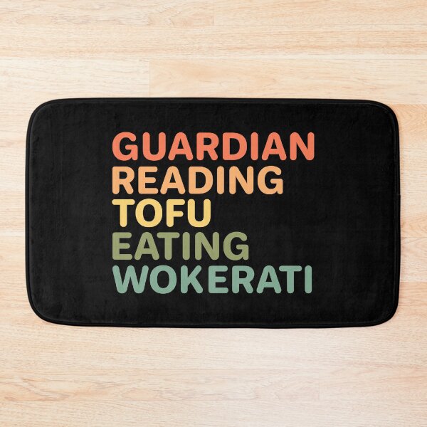 Item preview, Guardian Reading Tofu Eating Wokerati designed and sold by GraphiGroove.