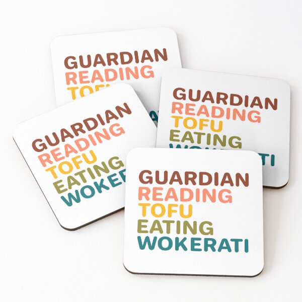 Item preview, Guardian Reading Tofu Eating Wokerati designed and sold by GraphiGroove.