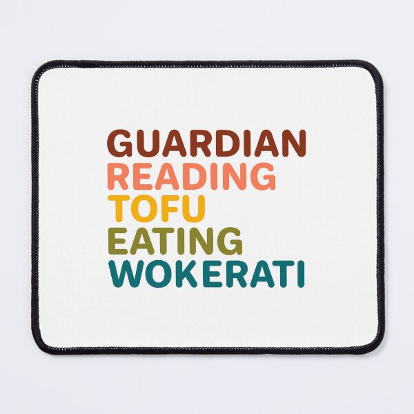 Item preview, Guardian Reading Tofu Eating Wokerati designed and sold by GraphiGroove.