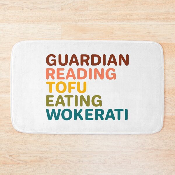 Item preview, Guardian Reading Tofu Eating Wokerati designed and sold by GraphiGroove.