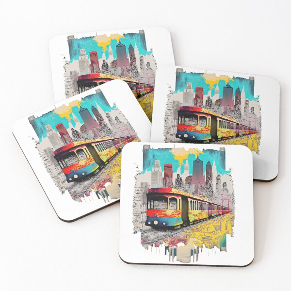 Item preview, New York City Transit New York subway - NYC Subway with NY Skyline, Ny Silhouette designed and sold by MayaDelaye.