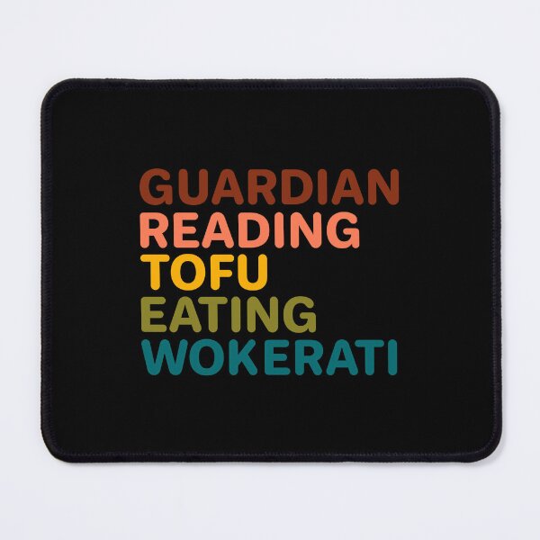 Item preview, Guardian Reading Tofu Eating Wokerati designed and sold by GraphiGroove.
