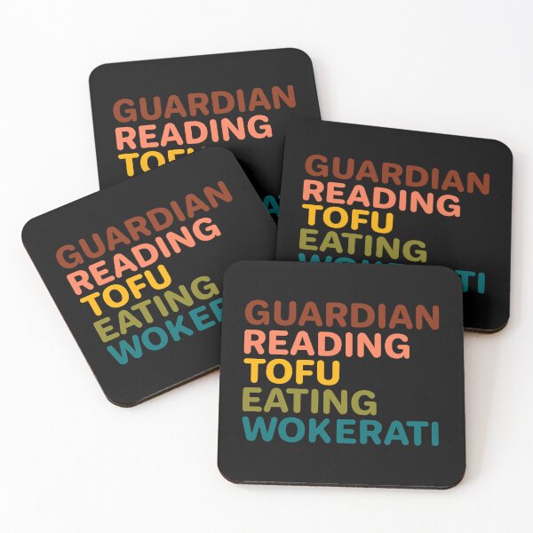 Item preview, Guardian Reading Tofu Eating Wokerati designed and sold by GraphiGroove.