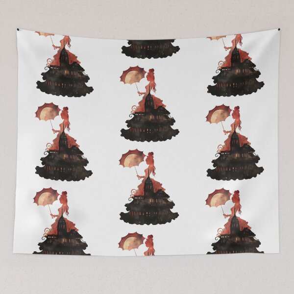 Item preview, Gothic Lady Silhouette and Skyline designed and sold by SchorlCraft.