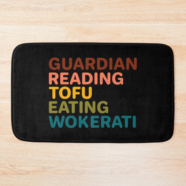 Item preview, Guardian Reading Tofu Eating Wokerati designed and sold by GraphiGroove.