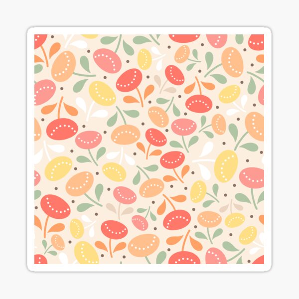 Item preview, Bright Floral flower pattern designed and sold by Nicola-Rowe.