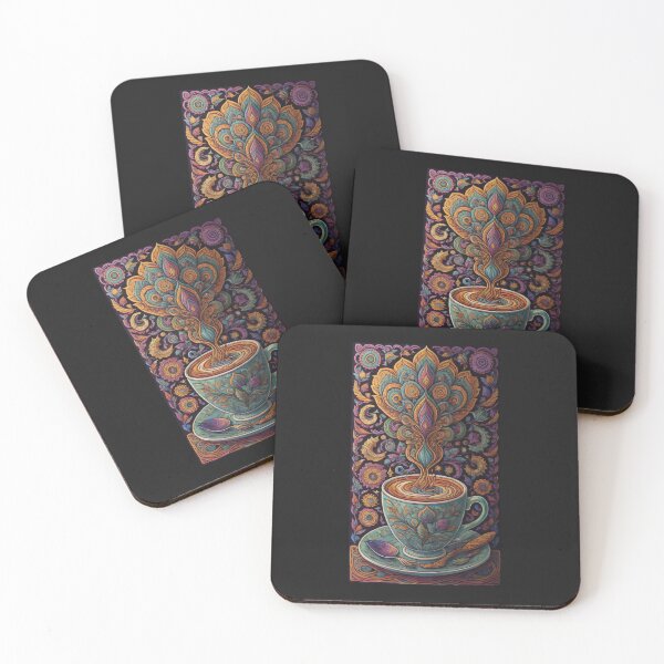 Item preview, Earthy Colorado Coffee Shop Espresso Pumpkin Spice Leaves Trees Trippy designed and sold by CoffeeIsATrip.