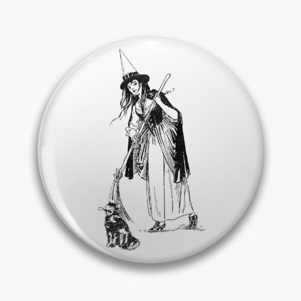 Item preview, Sexy Witch with Broom and Cat- Available As Art Prints-Mugs,Cases,Duvets,T Shirts,Stickers,etc designed and sold by born30.