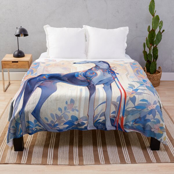 Item preview, Stylized greyhound, life in blue designed and sold by aghnadarragh.
