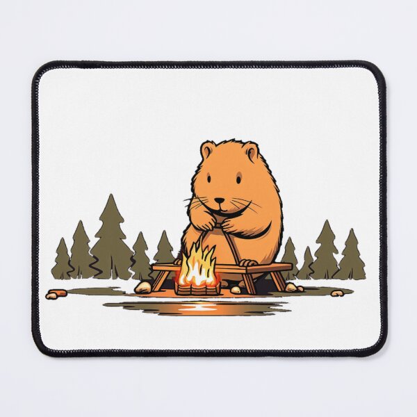 Item preview, Capybara at the campsite designed and sold by PawelNature.
